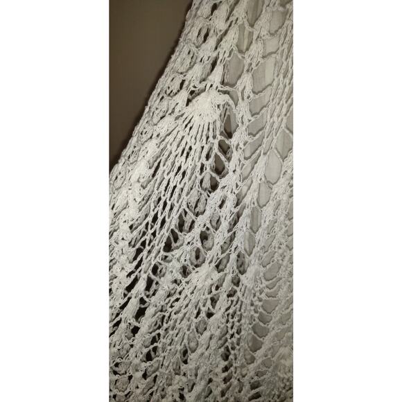 Raviya White Crocheted Skirt Dress Sz M Bohemian Beautiful Crochet Lined Medium - Picture 7 of 16